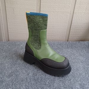 Charlotte Stone Jesenia Platform Boot Shoes Size 9 Women Rugged Utilitarian Moss